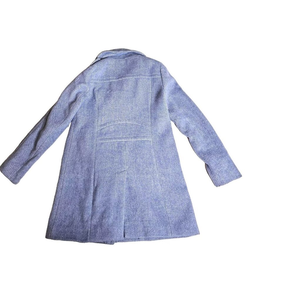 Periwinkle Moto Peacoat Wool Blend The Loft Women's XS - Picture 2 of 10